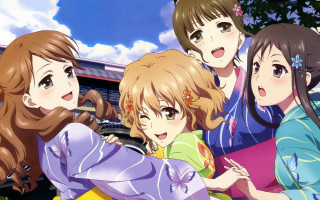 Young women train station sky - young woman free wallpaper