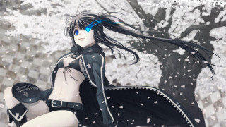 Woman black outfit hat sword - anime visual free wallpaper