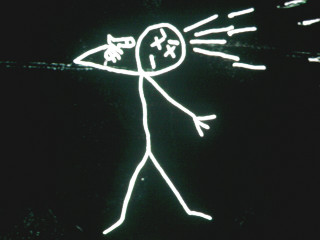 Person knife light shining drawing - expressionism free wallpaper