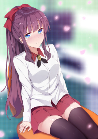Girl sitting chair long hair - purism free wallpaper