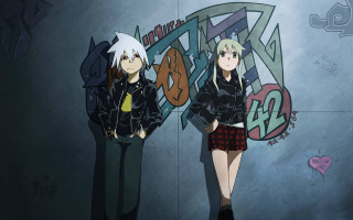 Anime characters graffiti peace sign - graffiti free wallpaper