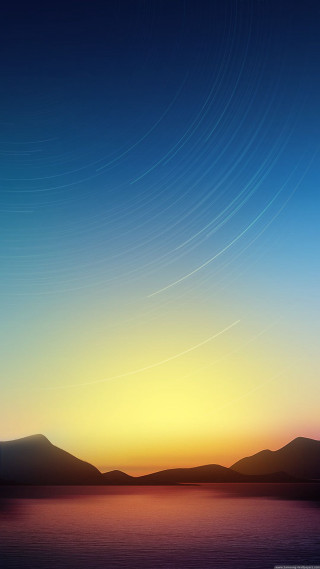 Sunset plane water mountains startrail - andries stock free wallpaper