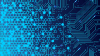 Blue black background circles dots 2 - beeple free wallpaper