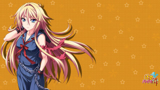 Anime girl blonde hair blue 6 - official art free wallpaper for desktop