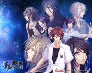 Anime characters blue background stars 6 - star free wallpaper for desktop