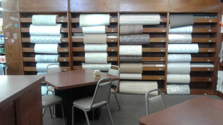 Fabric room shelves tables chairs - chair free wallpaper