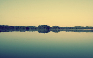 Lake trees sky clouds foreground - evaline ness free wallpaper
