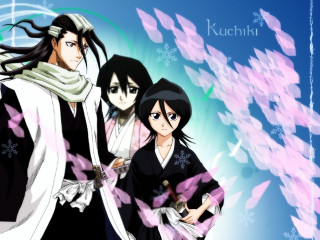 Anime couple blue background snowflakes - a couple of anime characters free wallpaper