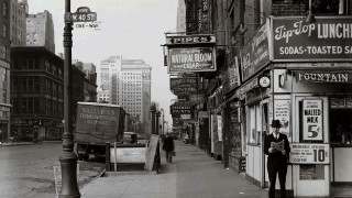 Man standing sidewalk storefront sign - brassaï free wallpaper