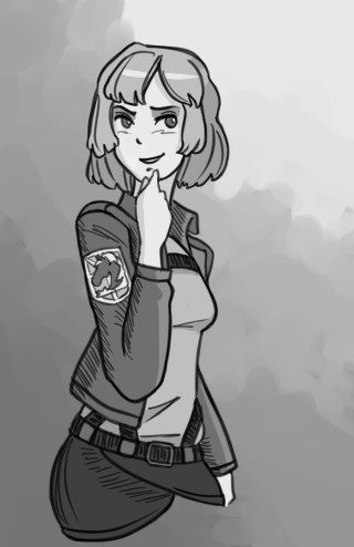 Woman hand chin police uniform - eve ryder free wallpaper