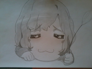 Girl pointing finger frown drawing - a hand free wallpaper
