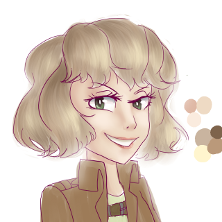 Woman brown jacket green shirt - free portrait wallpaper
