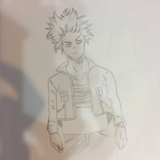 Man jacket hat hand hip - a drawing of a man free wallpaper