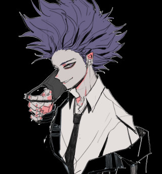 Man purple hair microphone serious - a drawing of a man free wallpaper