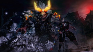 Demonic demon dark forest flames - a demonic looking demon free wallpaper