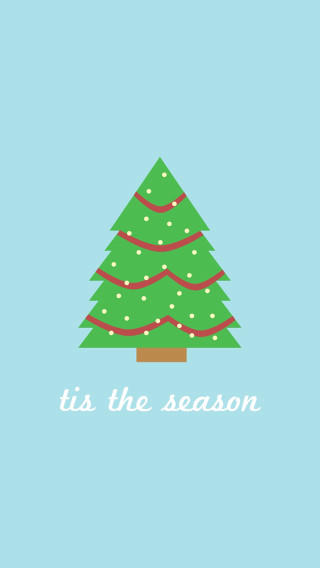Christmas tree blue background tis - white letter free wallpaper