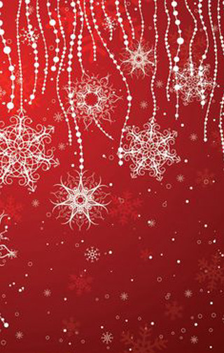 Red background snowflakes stars balint - free new year wallpaper
