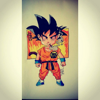 Young gohan holding mouse picture - a mouse free wallpaper