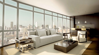 Living room couch table window 2 - a large window free wallpaper