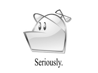 White logo black lettering seriously - a bow free wallpaper