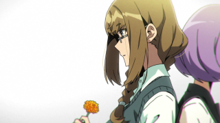 Girl long hair glasses holding - a smile free wallpaper