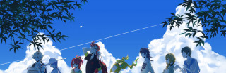 People green field tree kite - bauhau free wallpaper