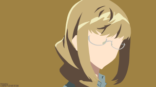 Woman glasses blue shirt looking - minimalist free wallpaper