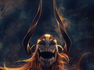 Demonic demon long hair horns - a demonic looking demon free wallpaper