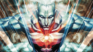 Man white hair red blue - benjamin marra free wallpaper
