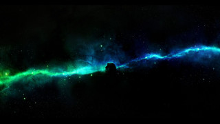 Black background green blue swirl 2 - amir zand free wallpaper