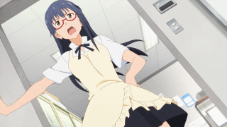 Woman short dress glasses elevator - ayako rokkaku free wallpaper
