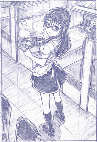 Girl holding bowl kitchen stove - the foreground free wallpaper