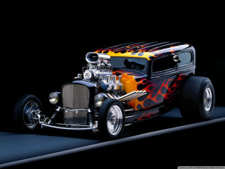 Hot rod flames hood vents 3 - the front of it free wallpaper