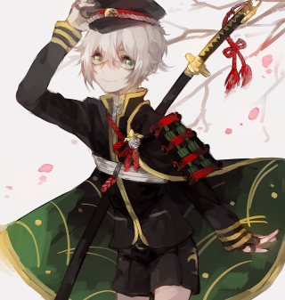 Person uniform sword hat green - a green leaf free wallpaper