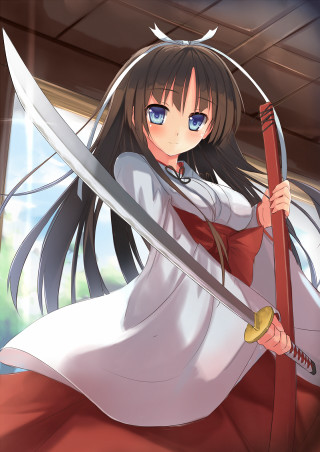 Woman sword red dress katana - a red dress free wallpaper
