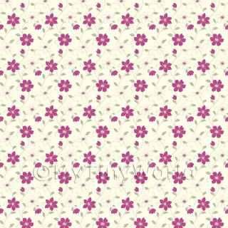 White pink flower pattern leaves - pink background free wallpaper