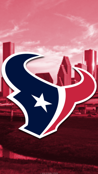 Houston skyline red blue background - the side of the logo free wallpaper