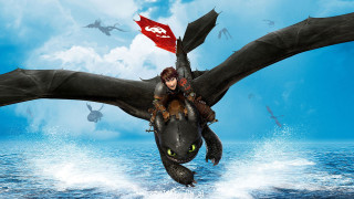 Woman dragon flying water birds - cliff childs free wallpaper