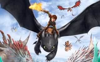 Young boy dragon ride fire - a young boy free wallpaper
