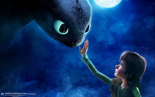 Young girl reaching dragon glowing - cliff childs free wallpaper