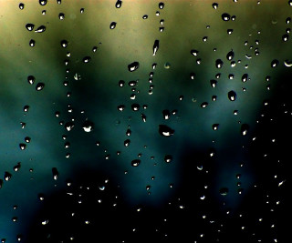 Window raindrops sky background clouds 2 - a microscopic photo free wallpaper