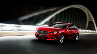 Red car night street bridge - a red car free wallpaper