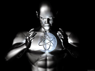 Man holding glowing object dark - object free wallpaper