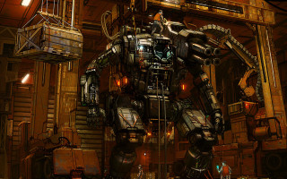 Giant robot room boxes clock - box free wallpaper