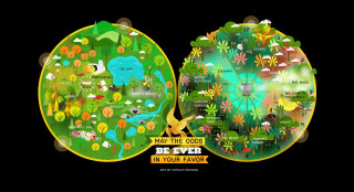 World map animals plants nature 2 - a caption free wallpaper