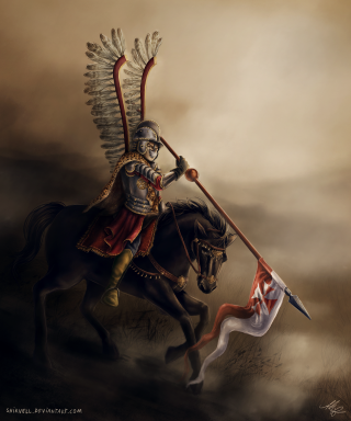 Man horse sword flag painting - boleslaw cybi free wallpaper