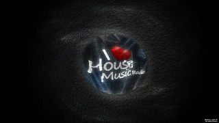 Red heart black background house - a red heart free wallpaper