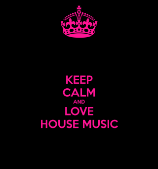 Keep calm love house music - head and the words free wallpaper