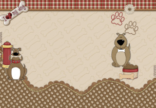 Dog bear table bone side - annabel kidston free wallpaper