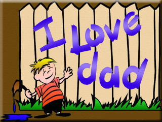 Cartoon boy fence i love - chalk art free wallpaper
